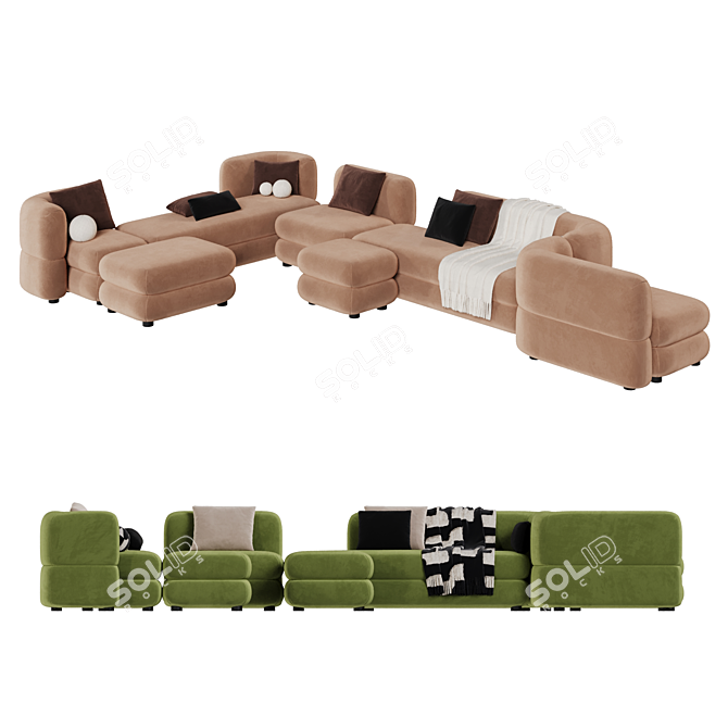 Brera Modular Sofa by Divan.Ru 3D model image 9