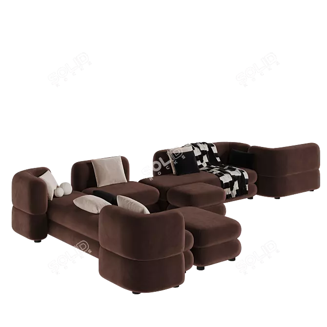 Brera Modular Sofa by Divan.Ru 3D model image 14