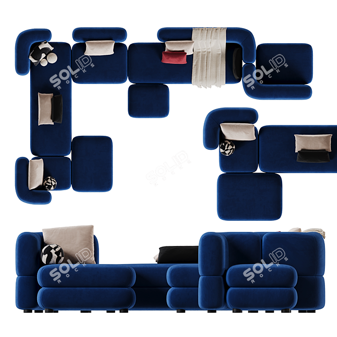 Brera Modular Sofa by Divan.Ru 3D model image 16