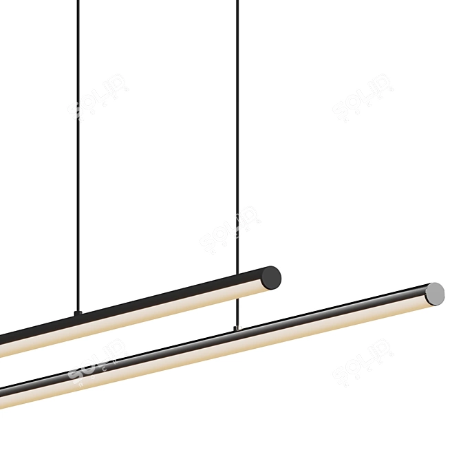 Fino Linear LED Pendant Light 3D model image 2