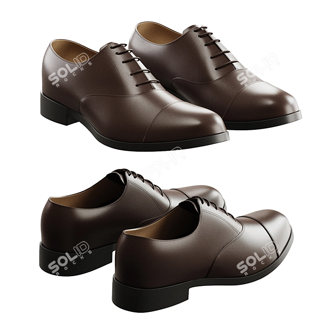 Men's Footwear: Stylish and Comfortable 3D model image 4