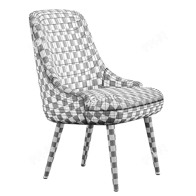 Elegant Noll Konyshev Chair 3D model image 5