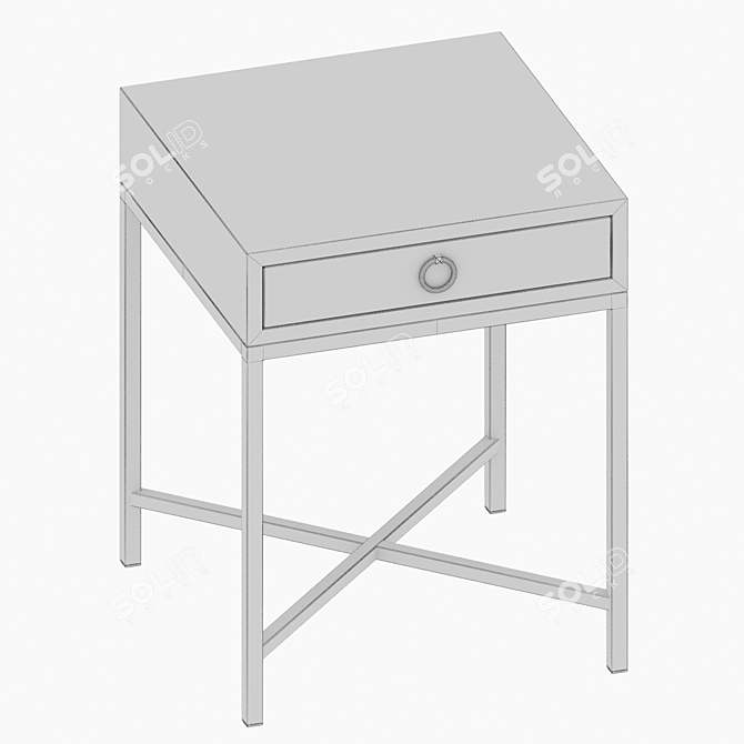 Luxury Stingray Ivory Side Table 3D model image 3