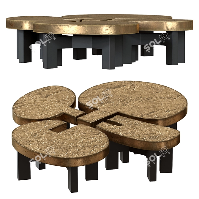 Ado Chale Bronze Coffee Table 3D model image 1