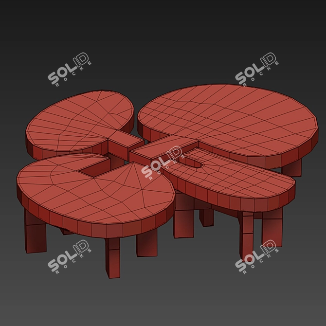 Ado Chale Bronze Coffee Table 3D model image 2