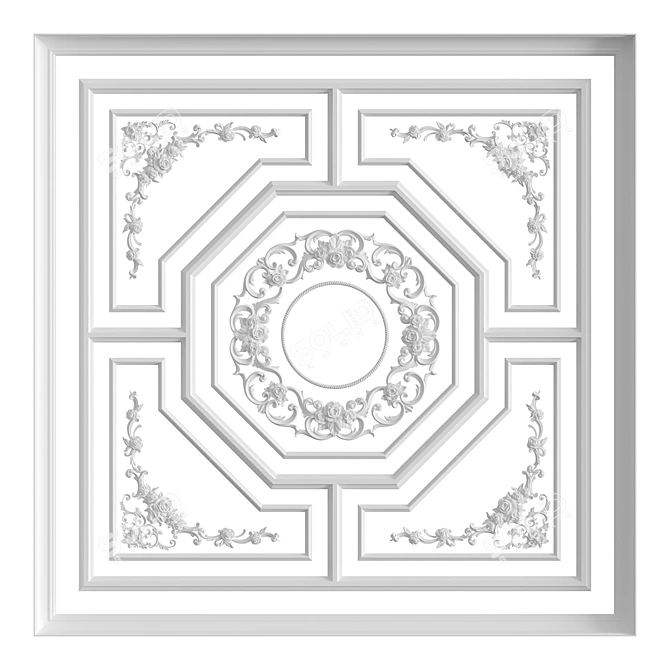 Luxury Ceiling Composition №51 3D model image 1