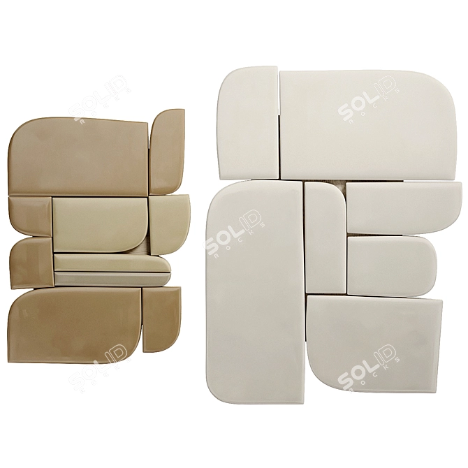 Eclipse Collection Abstract Art Prints 3D model image 1