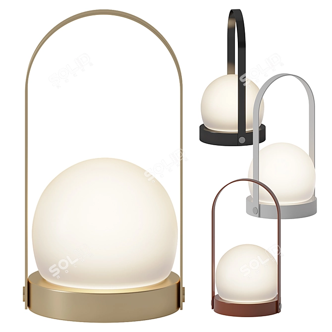 Audo Carrie Brass Table Lamp 3D model image 1