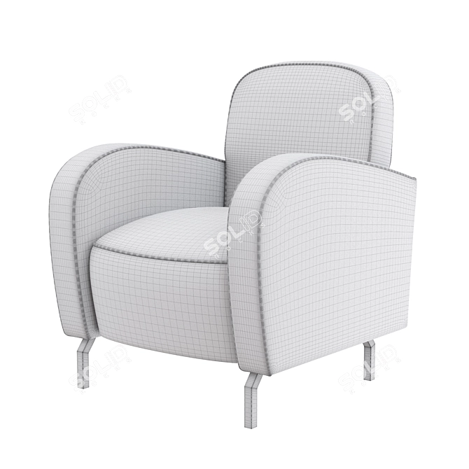 Elegant Arc Chair with Graceful Legs 3D model image 2