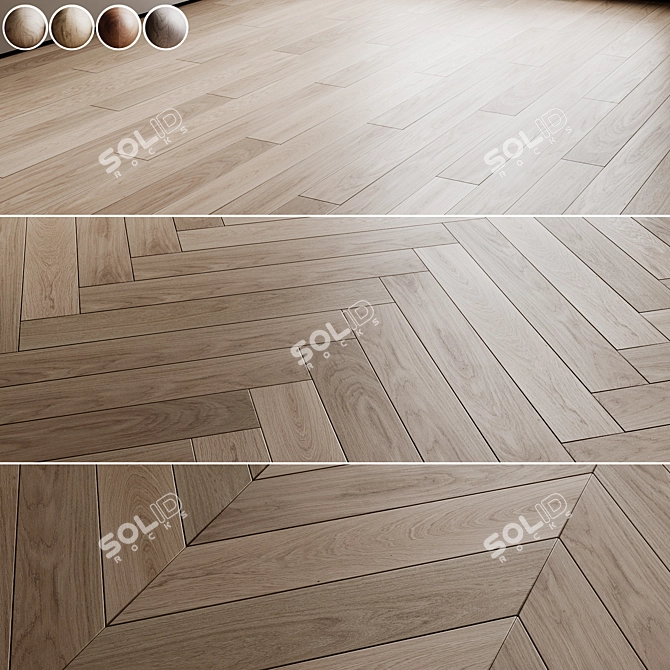 Listone Giordano Oak Parquet Board 3D model image 7