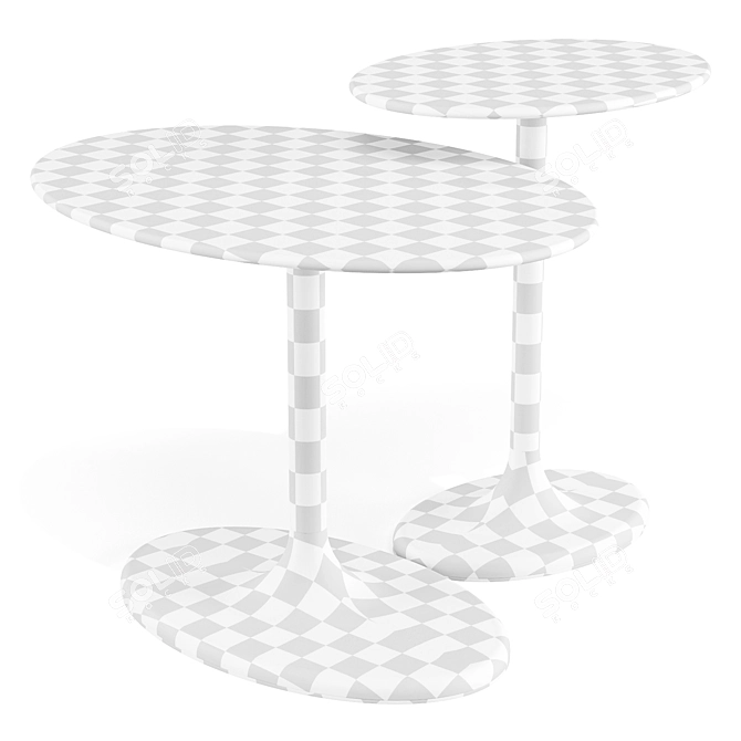 Minotti Taiko Aluminum Side Table 3D model image 4