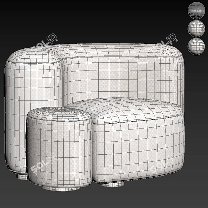 Gisbert Poppler Armchair Collection 3D model image 6