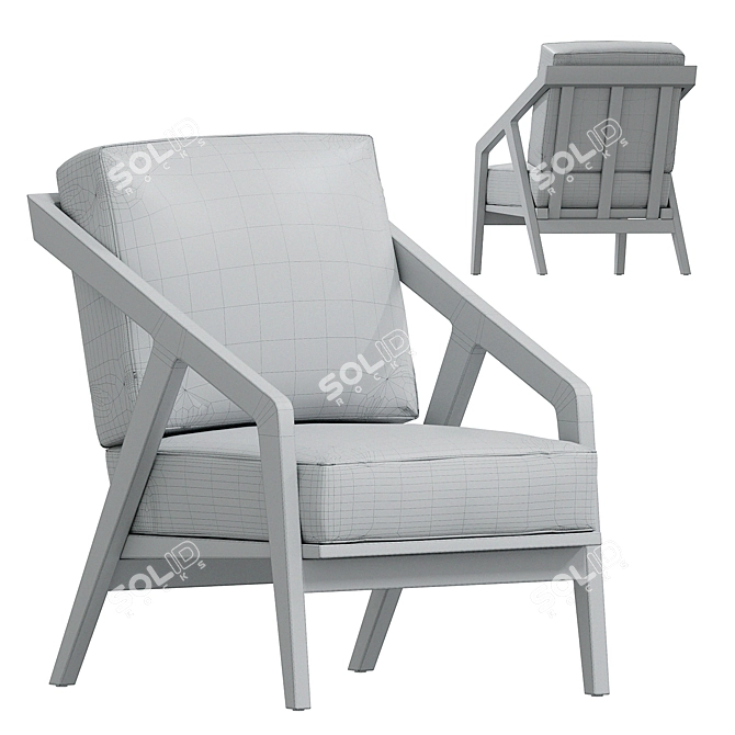 Diego Lounge Chair - Modern Elegance 3D model image 2