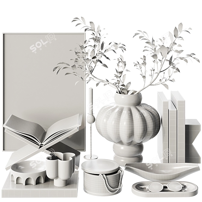 Elegant Decor Set 2018 3D model image 5