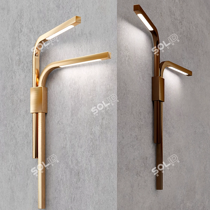 Stunning Branch Sconce: Modern Elegance 3D model image 2