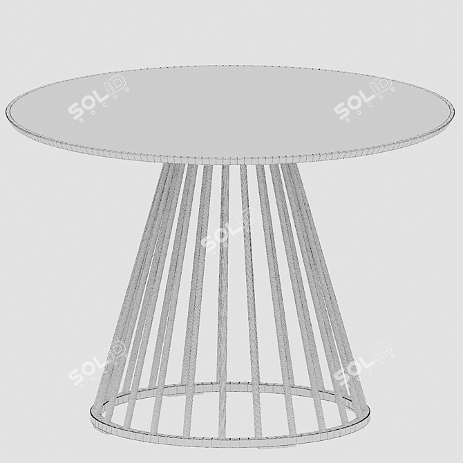 Lillian Dining Table White Marble 3D model image 3