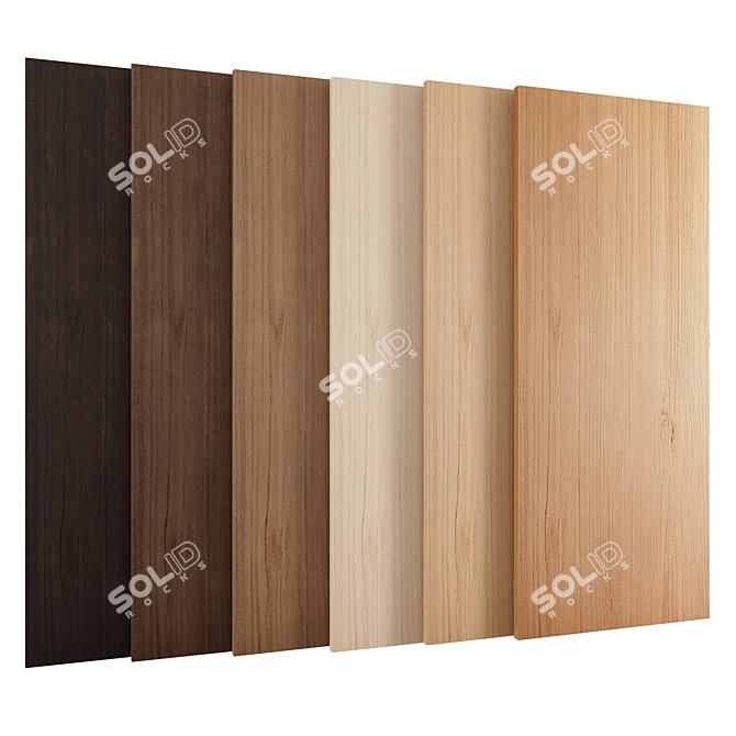 Natural Oak Texture Set 3D model image 1