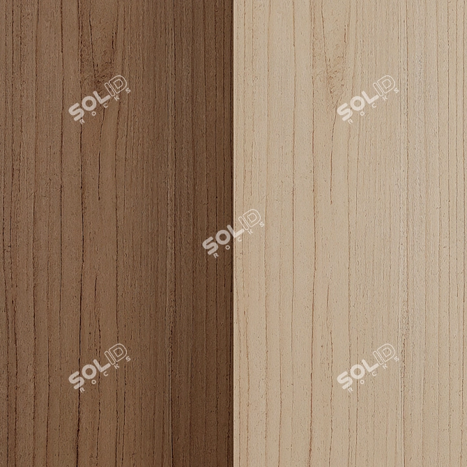 Natural Oak Texture Set 3D model image 3