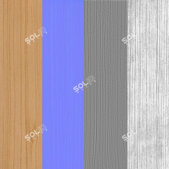 Natural Oak Texture Set 3D model image 5