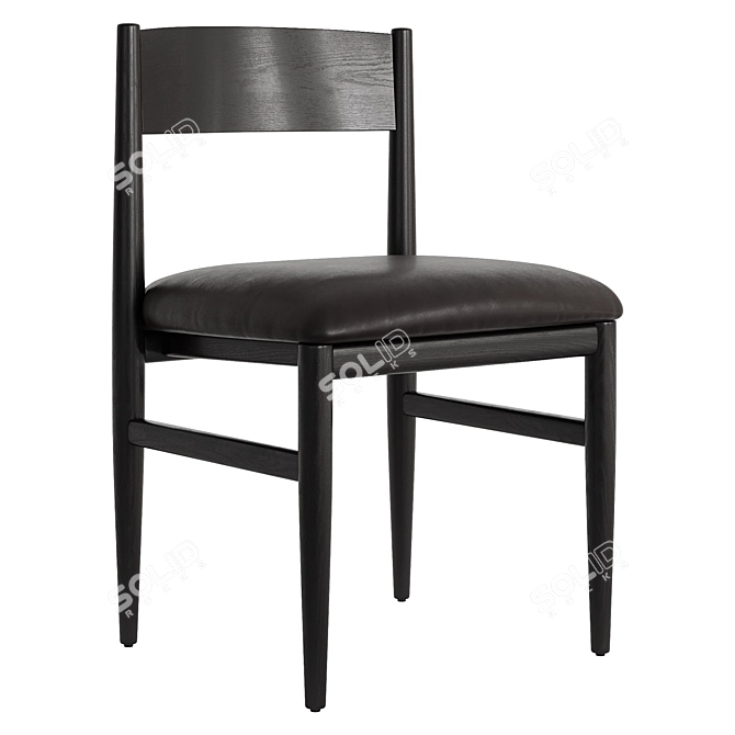 Mavery Dining Chair Set Espresso 3D model image 1