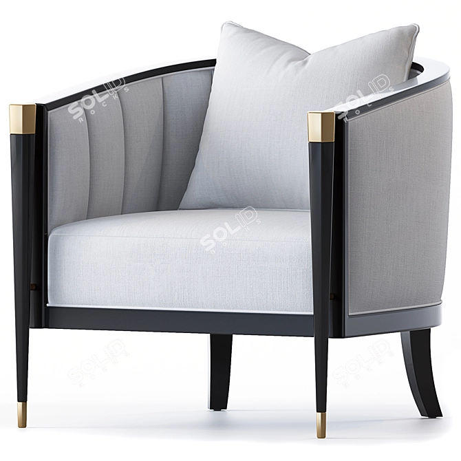 Sculpted Sloane Chair: Modern Elegance 3D model image 2