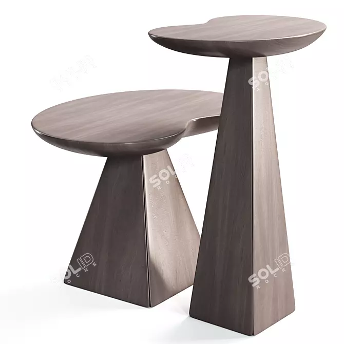 Modern Pyramid Coffee Tables Set 3D model image 1