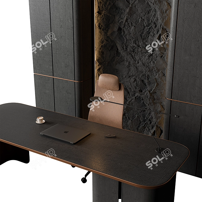 Executive Office Desk - 593 3D model image 2