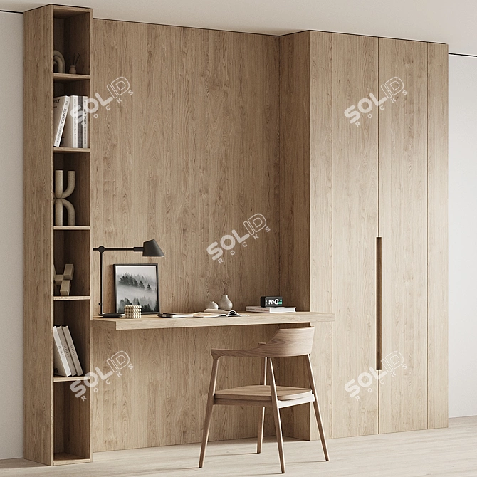 Modern Office Workspace Model 3D model image 1