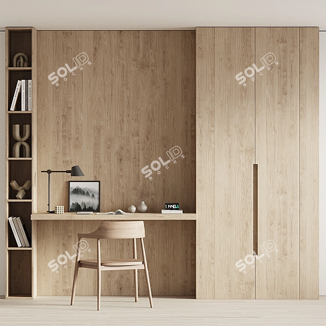 Modern Office Workspace Model 3D model image 2