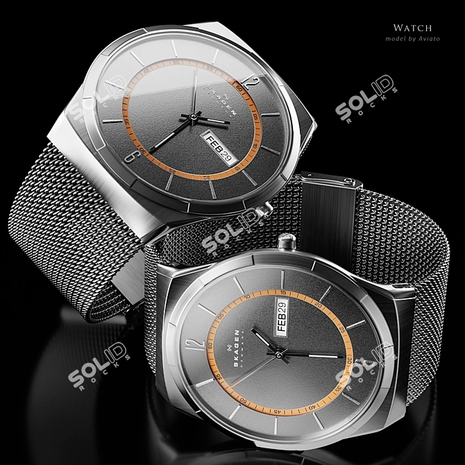 Skagen SKW6007 Watch Model Flat_smooth 3D model image 3