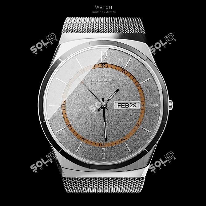 Skagen SKW6007 Watch Model Flat_smooth 3D model image 4