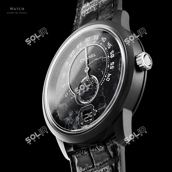 Chanel Monsieur Watch Collection 3D model image 3