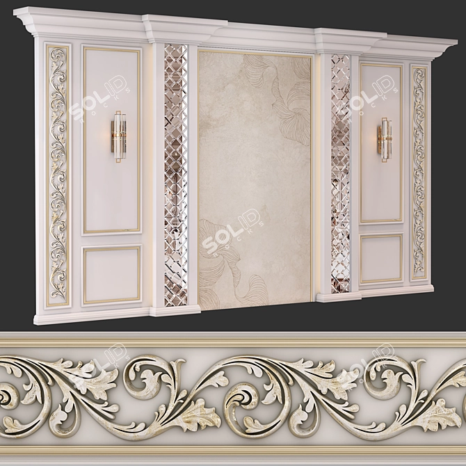 Elegant Classic Wall Decor Ensemble 3D model image 2