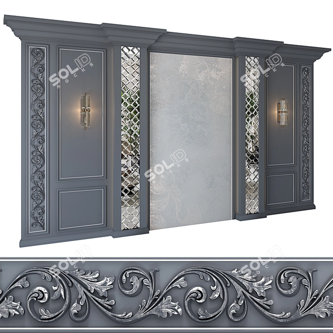 Elegant Classic Wall Decor Ensemble 3D model image 4