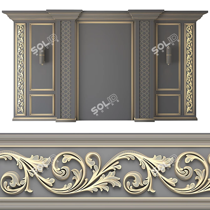 Elegant Classic Wall Decor Ensemble 3D model image 6