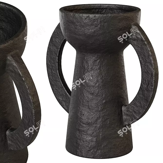 Amphora Ceramic Vases Set 3D model image 1