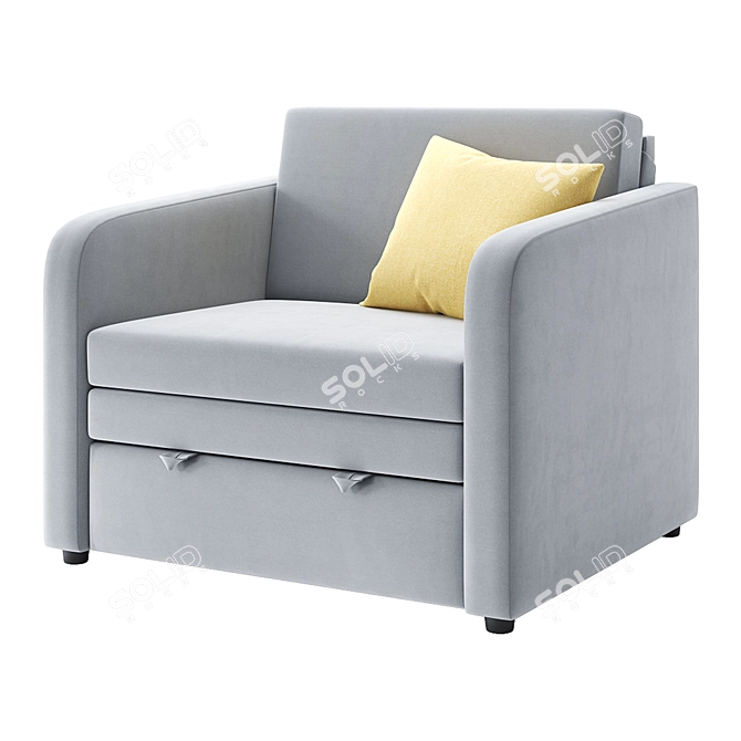 Richie Sofa Bed 86cm Blue 3D model image 2