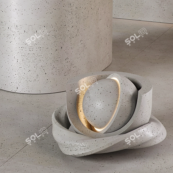 Seamless Microcement Stone Render 3D model image 2