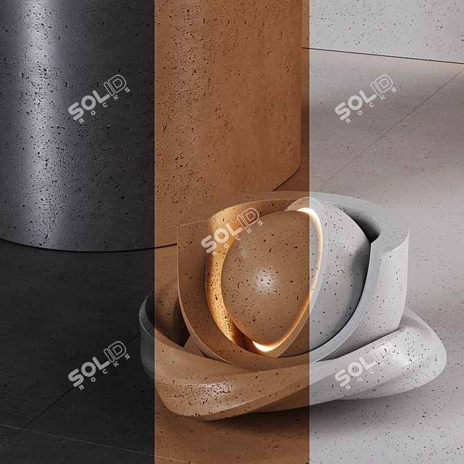 Seamless Microcement Stone Render 3D model image 4