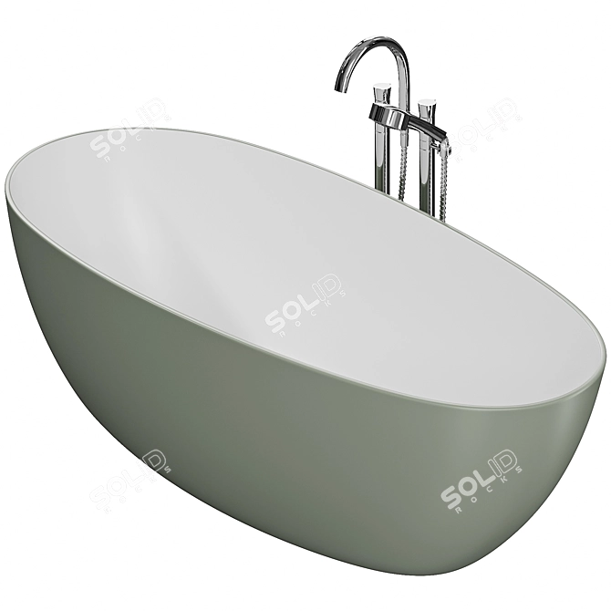 Modern Antao Freestanding Bath 3D model image 1