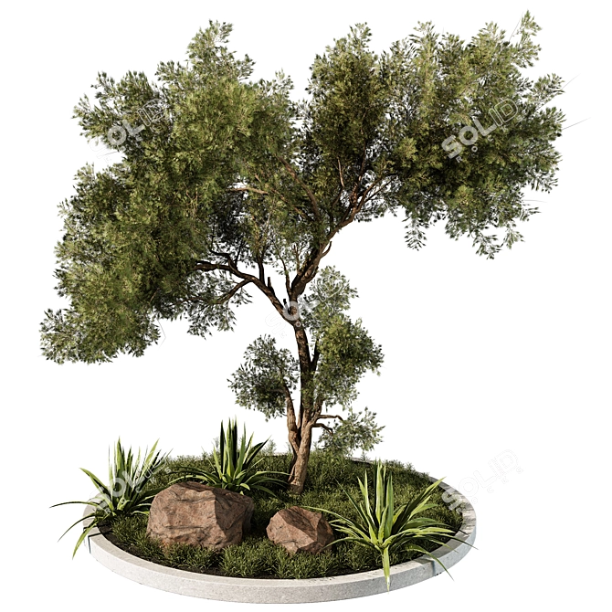 Exquisite Outdoor Plant 3D Model 3D model image 1