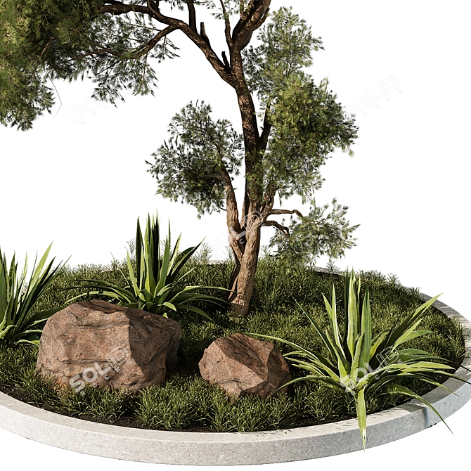 Exquisite Outdoor Plant 3D Model 3D model image 2