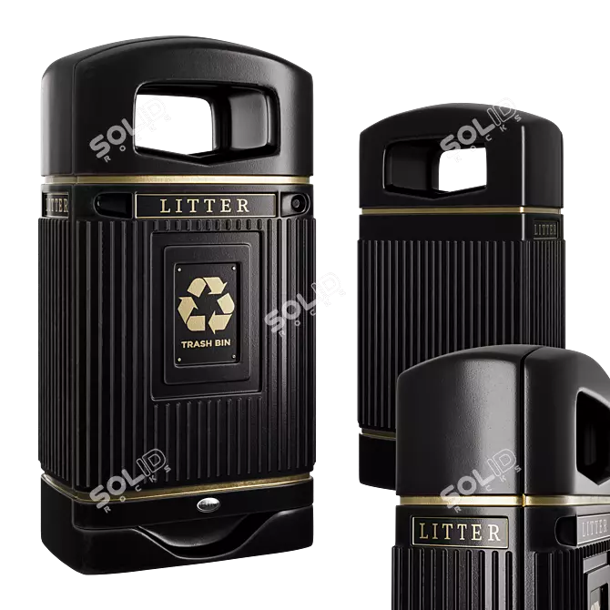 Corona Physical Mtl Litter Bin 3D model image 1