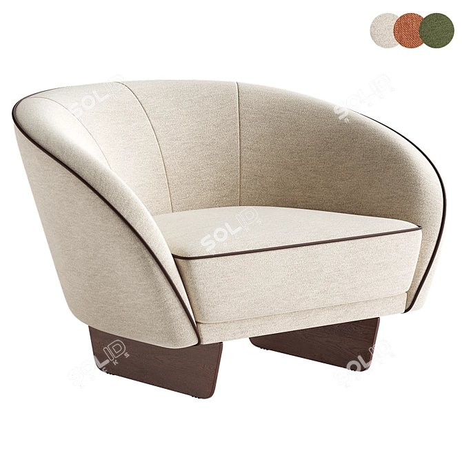 Modern Chic Segno Chair 3D model image 1