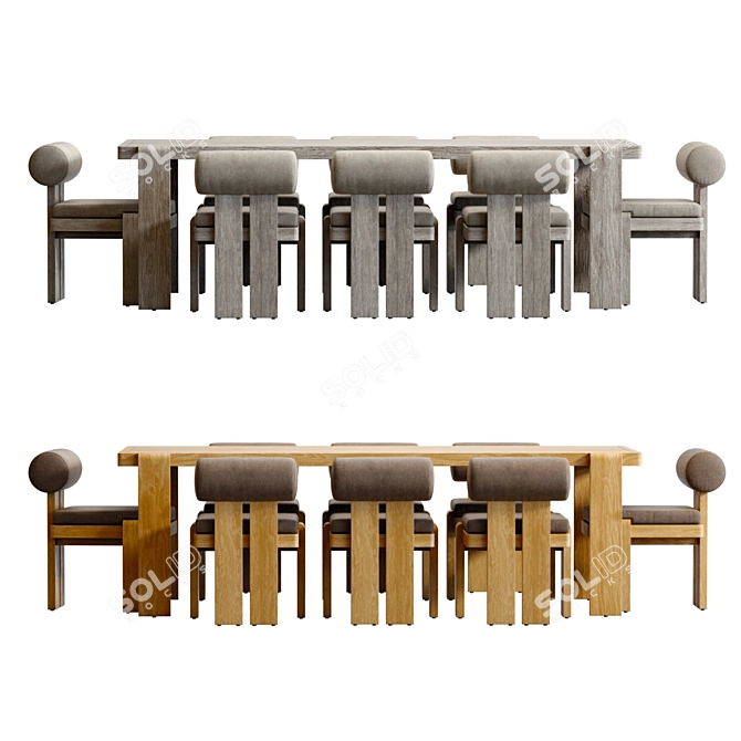 Restoration Hardware Vigo Teak Set 3D model image 3