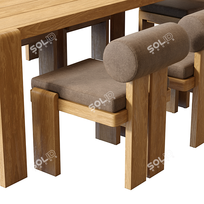 Restoration Hardware Vigo Teak Set 3D model image 5