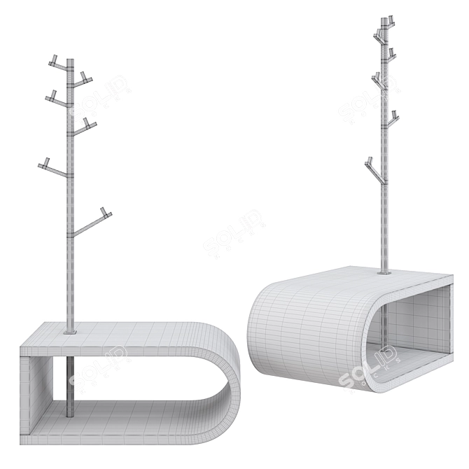 Cykl Bench with Hanger Stand 3D model image 2