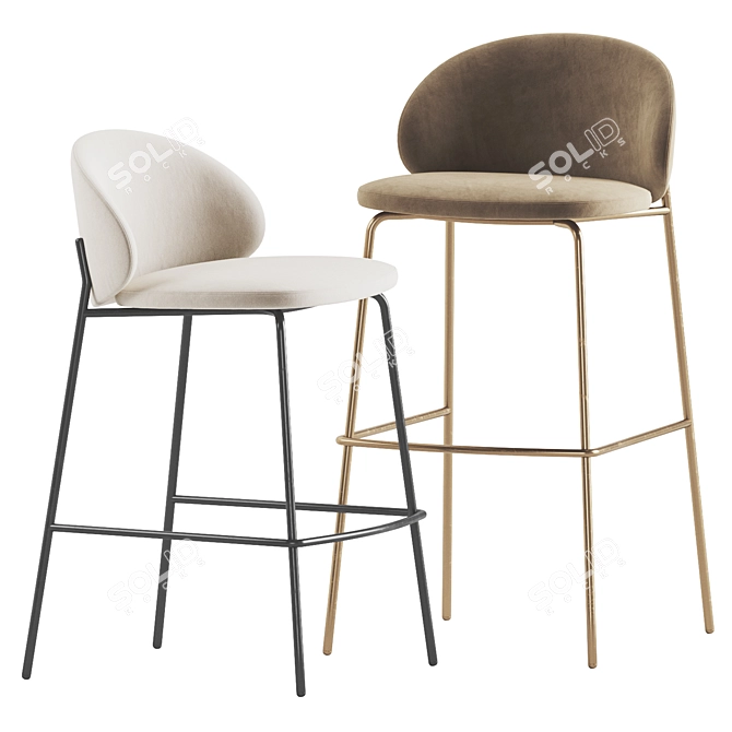 Modern Princeton Barstool Boconcept 3D model image 1