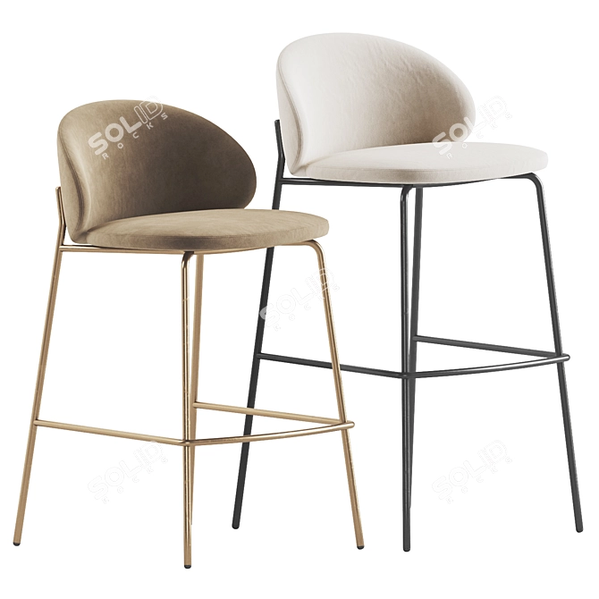 Modern Princeton Barstool Boconcept 3D model image 2