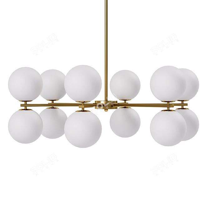 Modern Molecule Chandelier, 80x33cm 3D model image 1